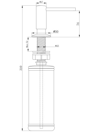 Дозатор Paulmark DECUS D004-DG Дозатор Paulmark DECUS D004-DG